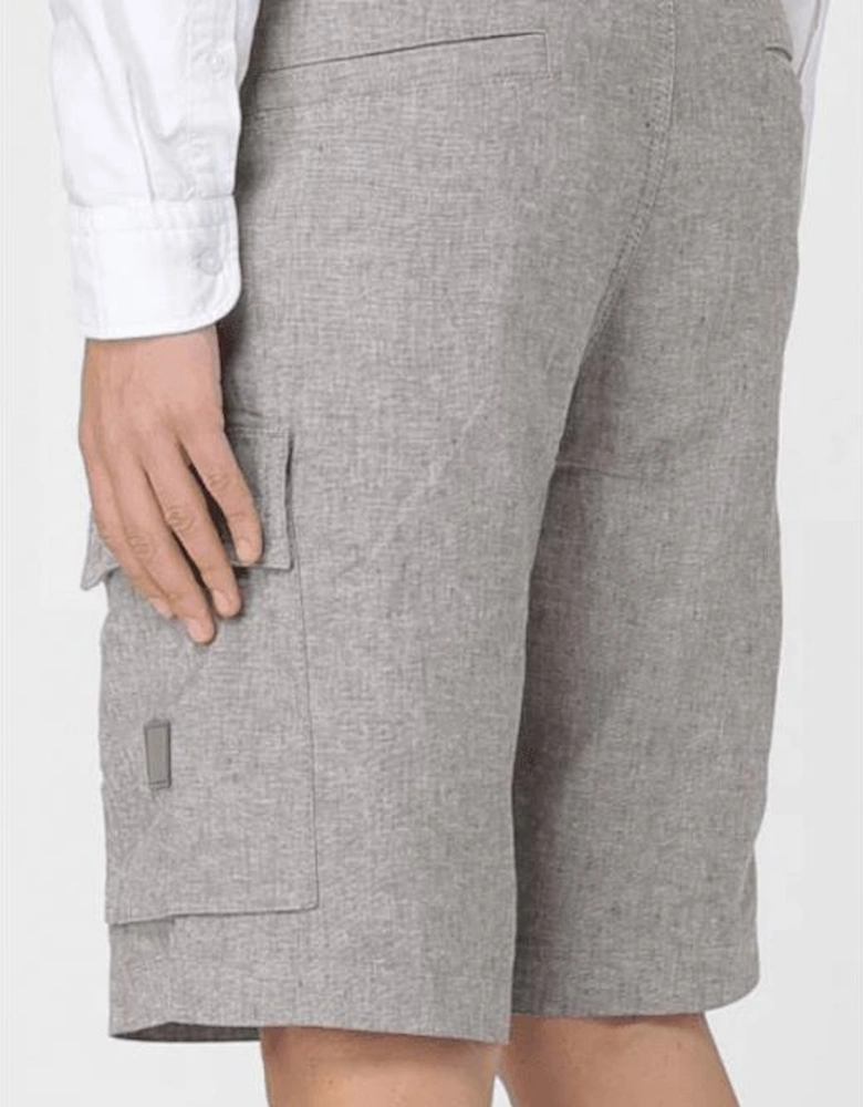 Sisla-9 Patch Logo Grey Cargo Shorts