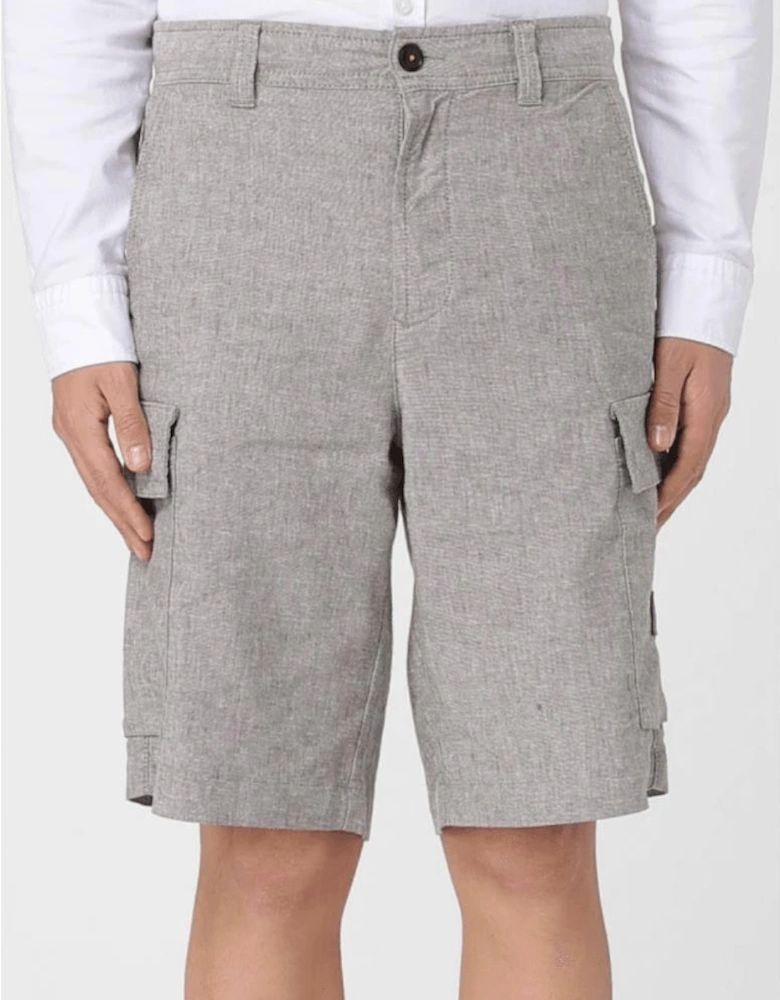 Sisla-9 Patch Logo Grey Cargo Shorts