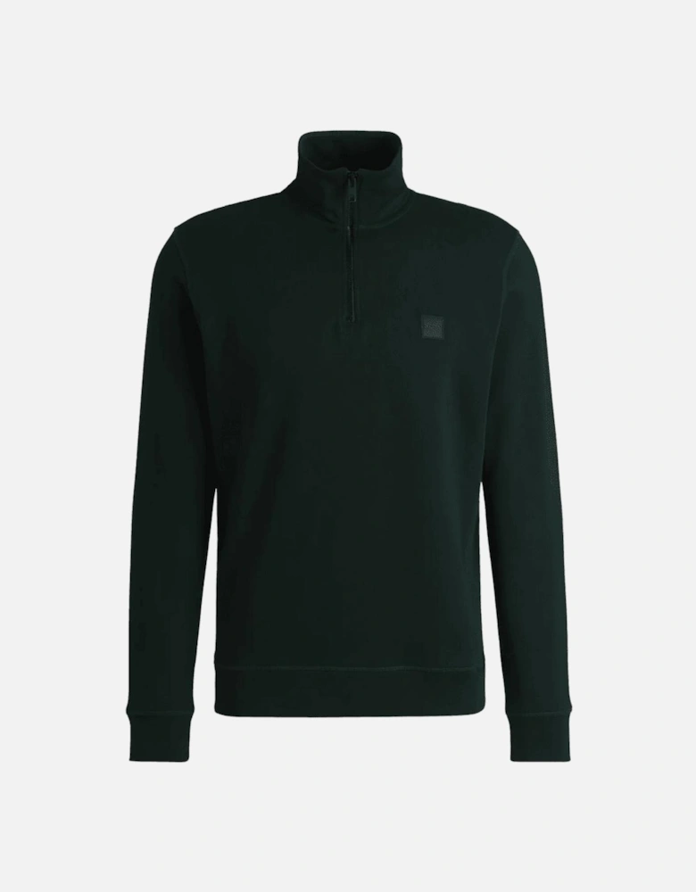 Zetrust Zip Neck Dark Green Sweatshirt