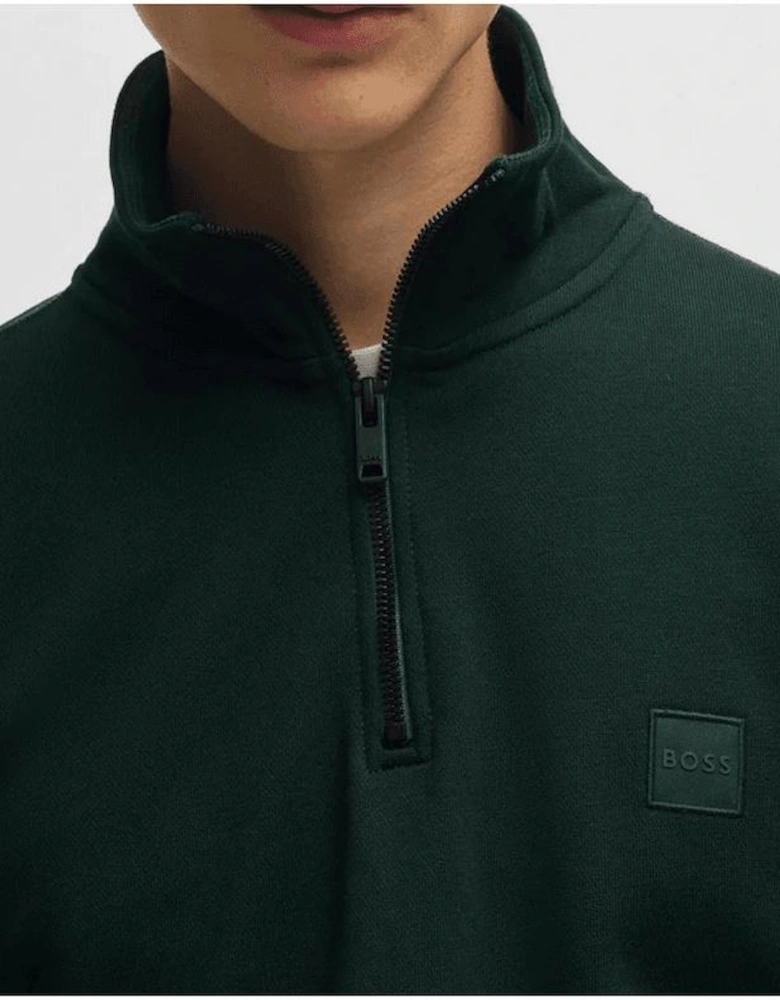 Zetrust Zip Neck Dark Green Sweatshirt