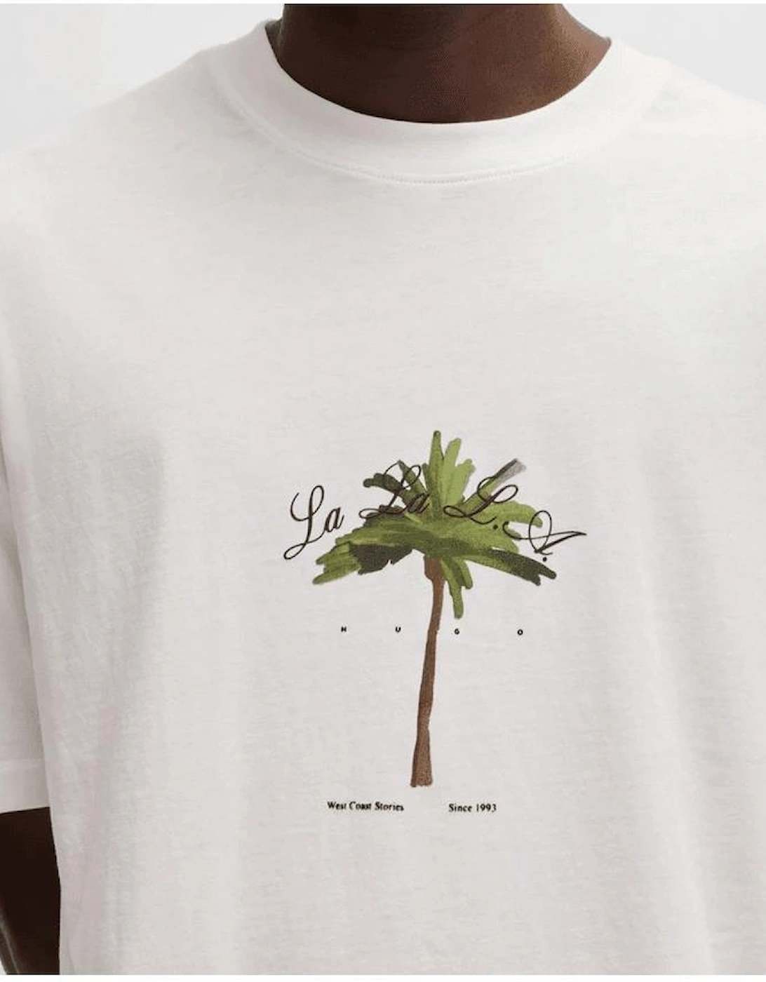 Duwold Palm Tree Print Beige T-Shirt