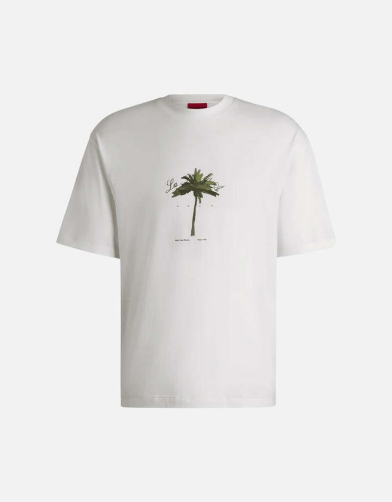 Duwold Palm Tree Print Beige T-Shirt