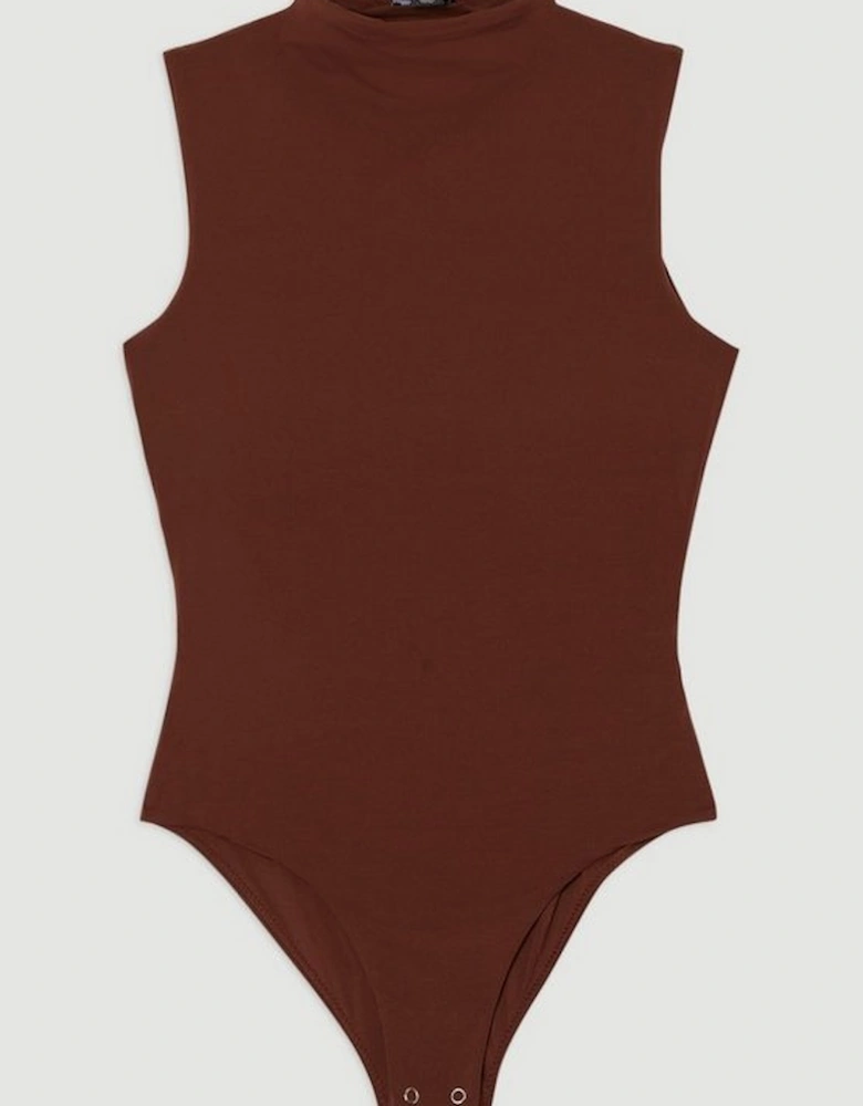 Contour Jersey Sleeveless High Neck Bodysuit