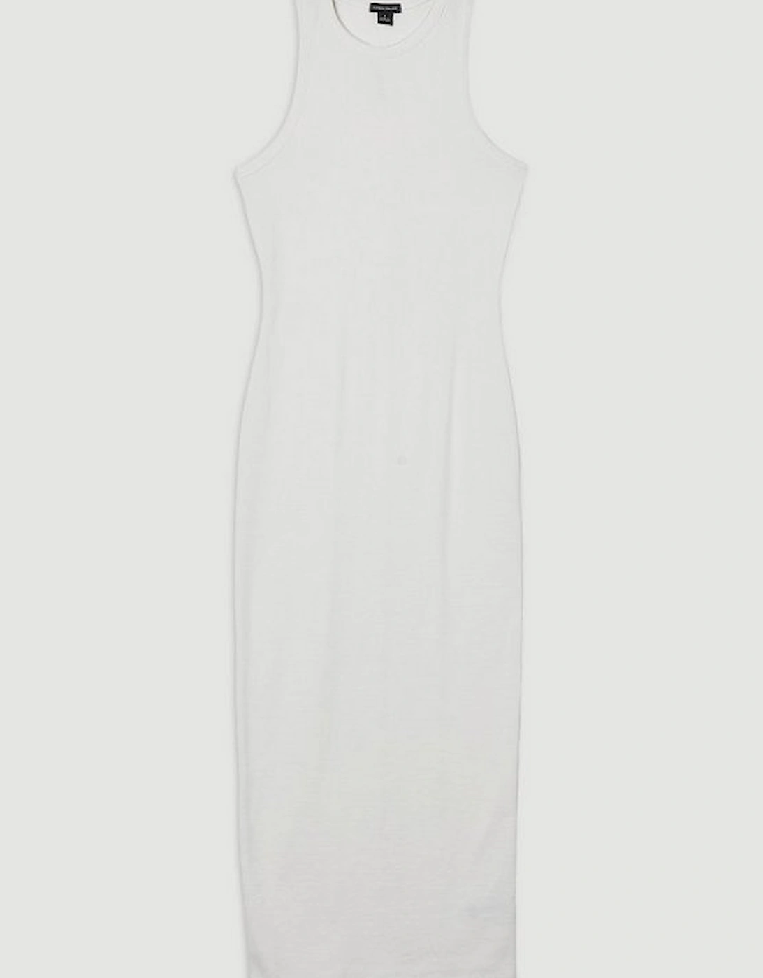 Compact Jersey Ribbed Sleeveless Maxi Dress