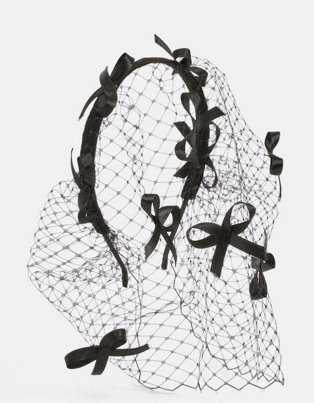 Mesh Bow Detailed Netting Fascinator