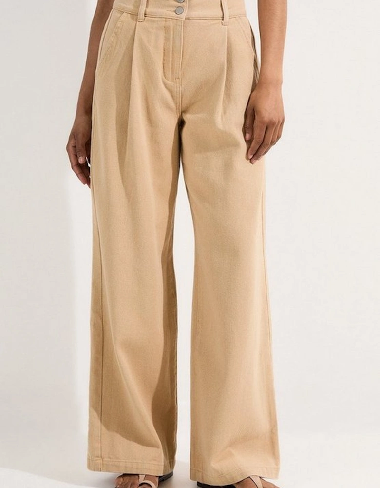 Denim Wide Leg Trousers