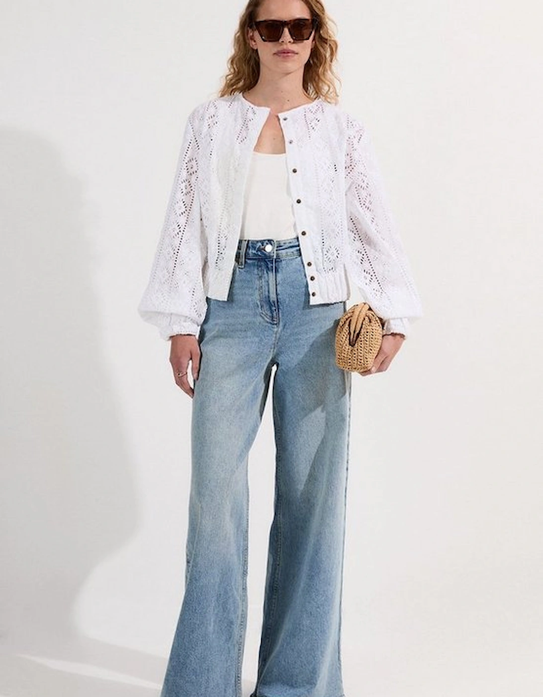 Cotton Broderie Woven Bomber Jacket, 5 of 4