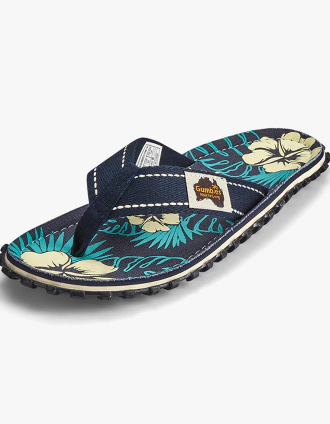 ISLANDER Unisex Recycled Flip-Flops Blue Hibiscus