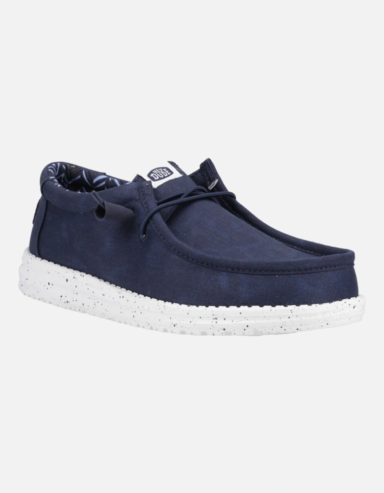 HEYDUDE Men's Wally Canvas Shoe in Navy