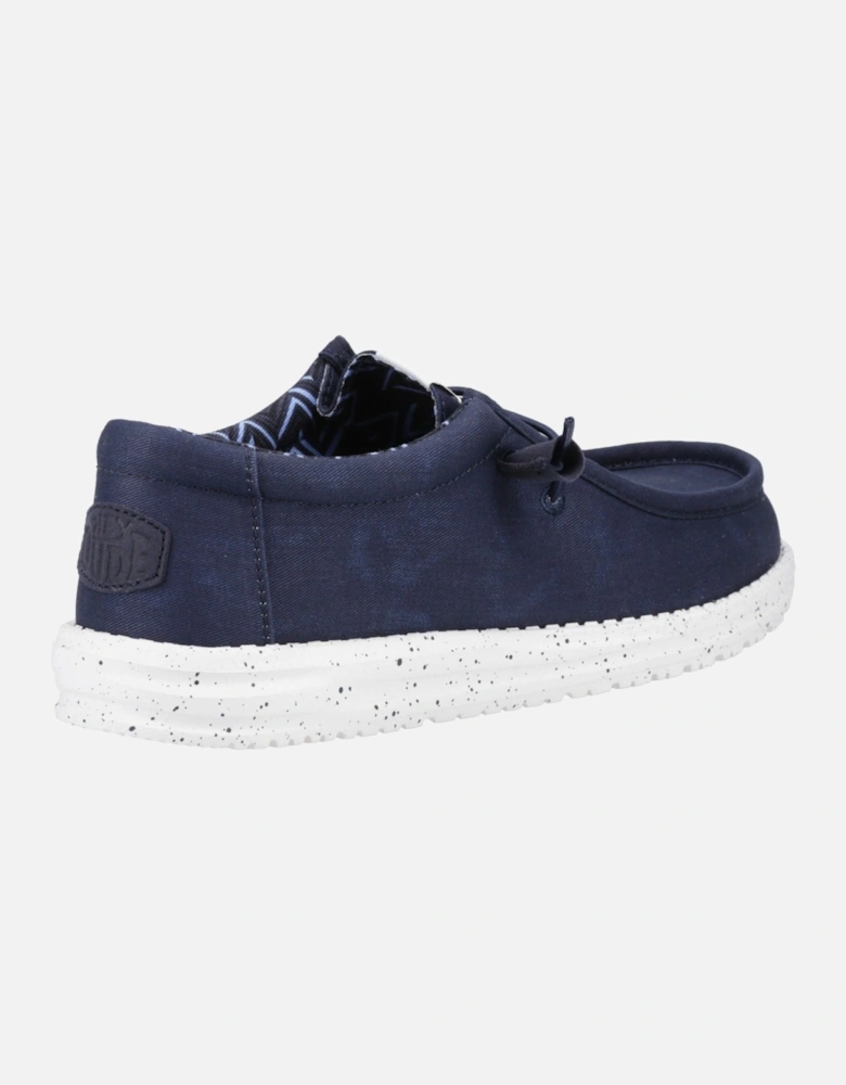 HEYDUDE Men's Wally Canvas Shoe in Navy