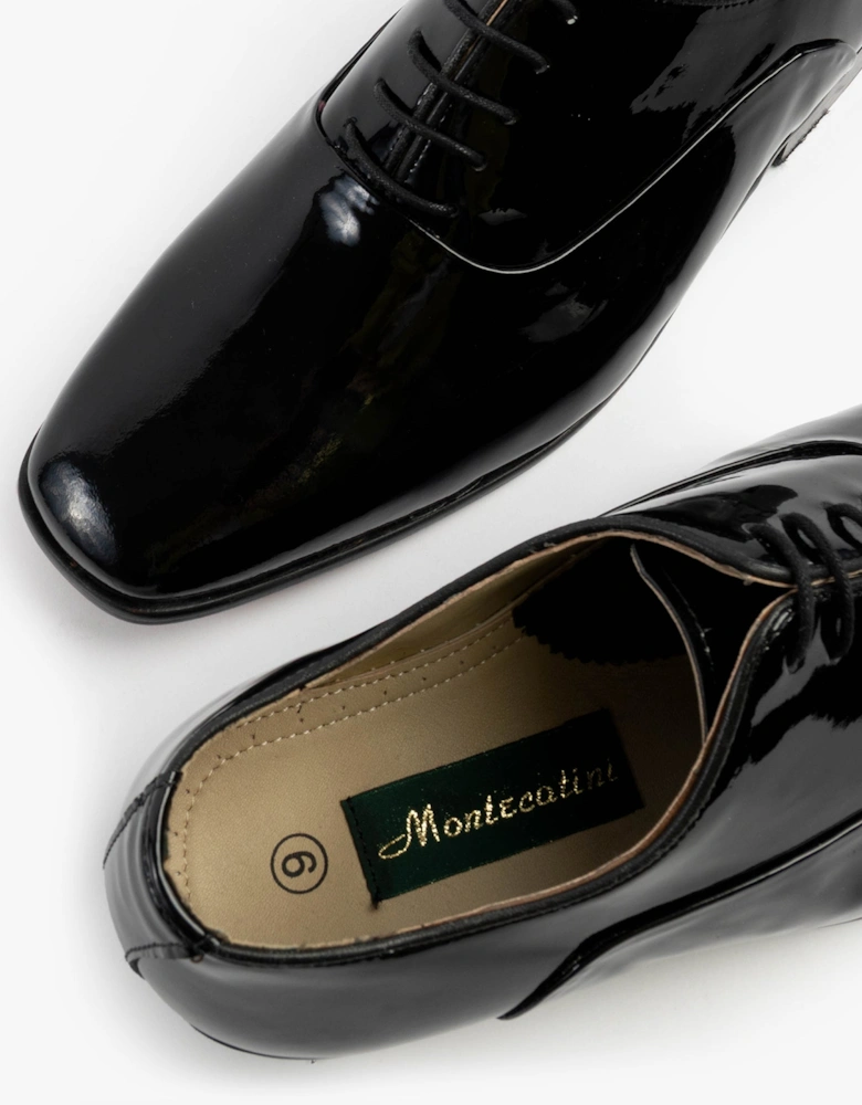 Mens Patent Leather Evening Oxford Shoes Black