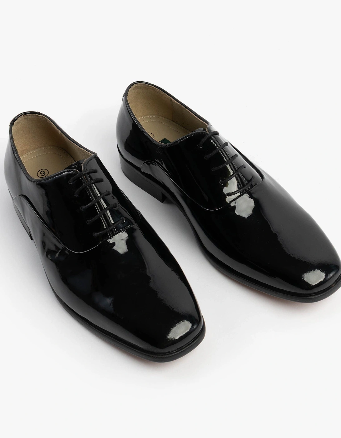 Mens Patent Leather Evening Oxford Shoes Black