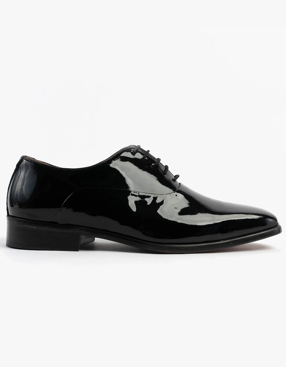 Mens Patent Leather Evening Oxford Shoes Black, 7 of 6