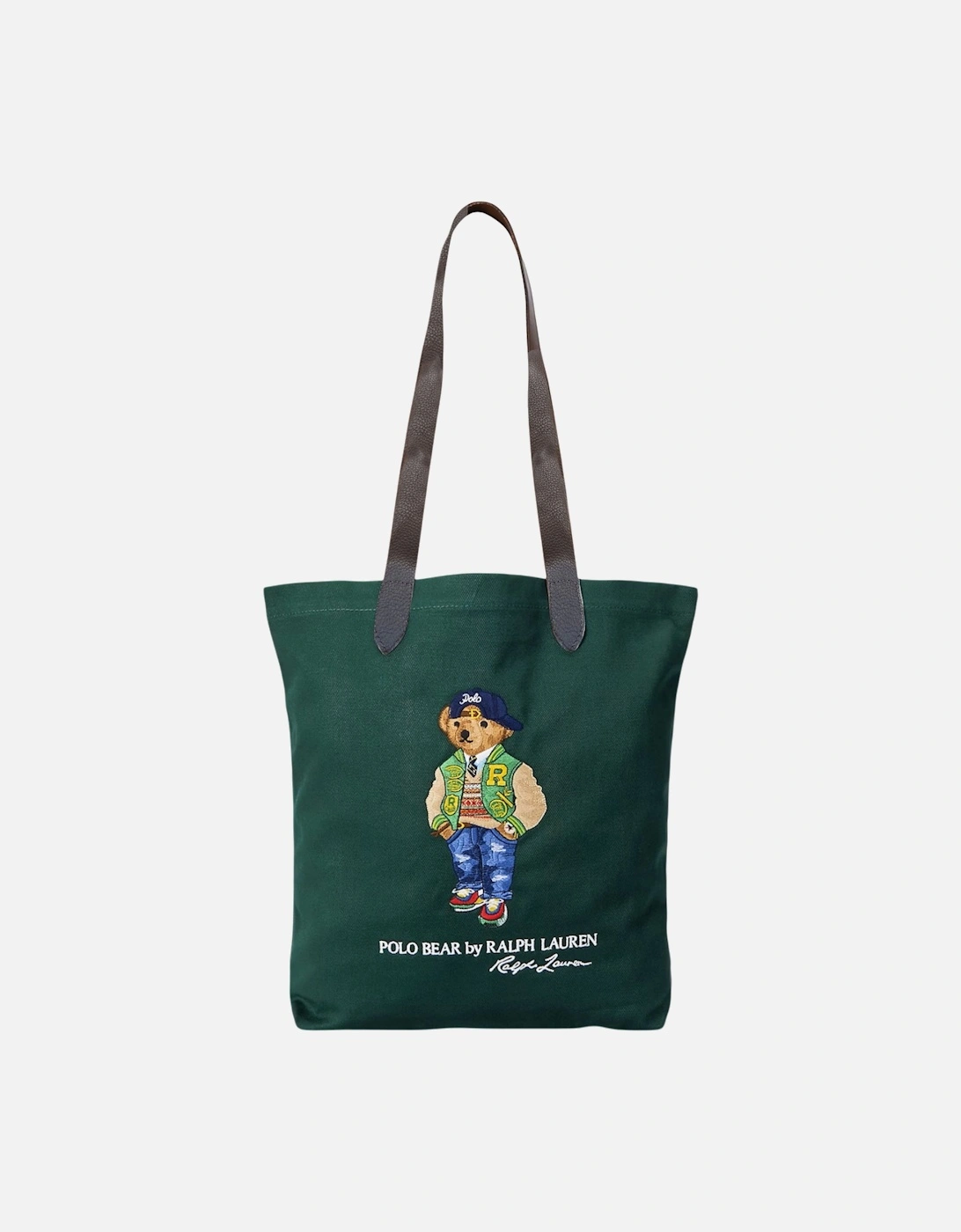 Mens Tote Bag Polo Bear Shopper Leather Handle Shoulder Bag New, 7 of 6