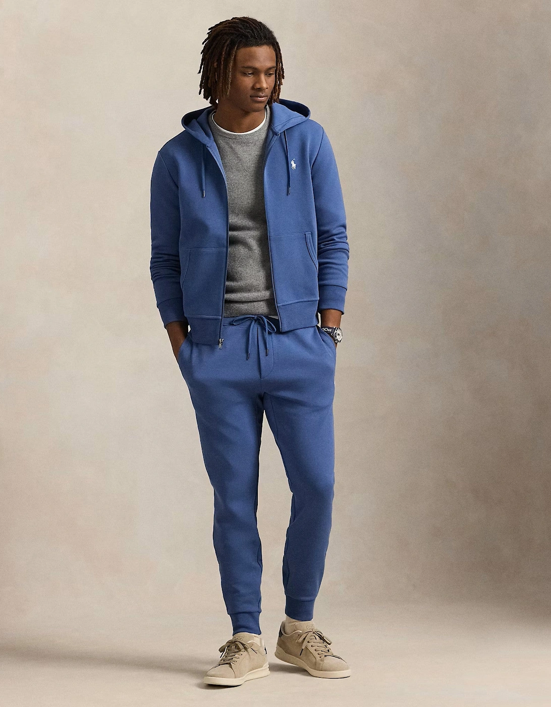 Double Knit Zip Hoody 071 Earth Blue