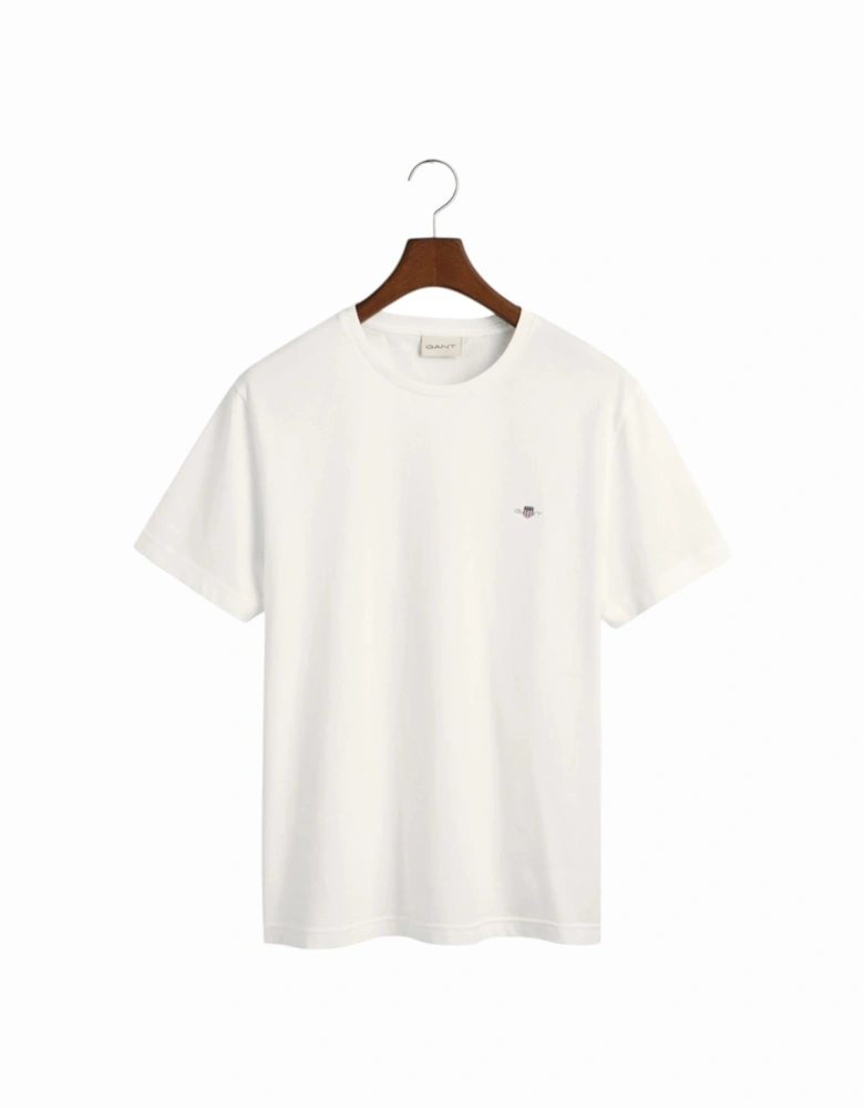 Mens T Shirts Shield Logo Crew Neck Short Sleeve Cotton Summer Casual Tee