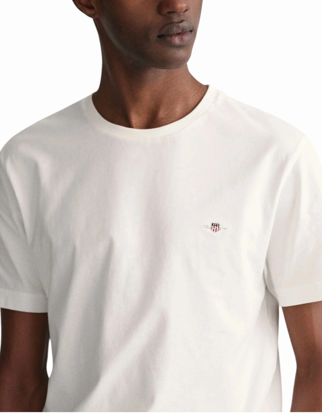 Mens T Shirts Shield Logo Crew Neck Short Sleeve Cotton Summer Casual Tee