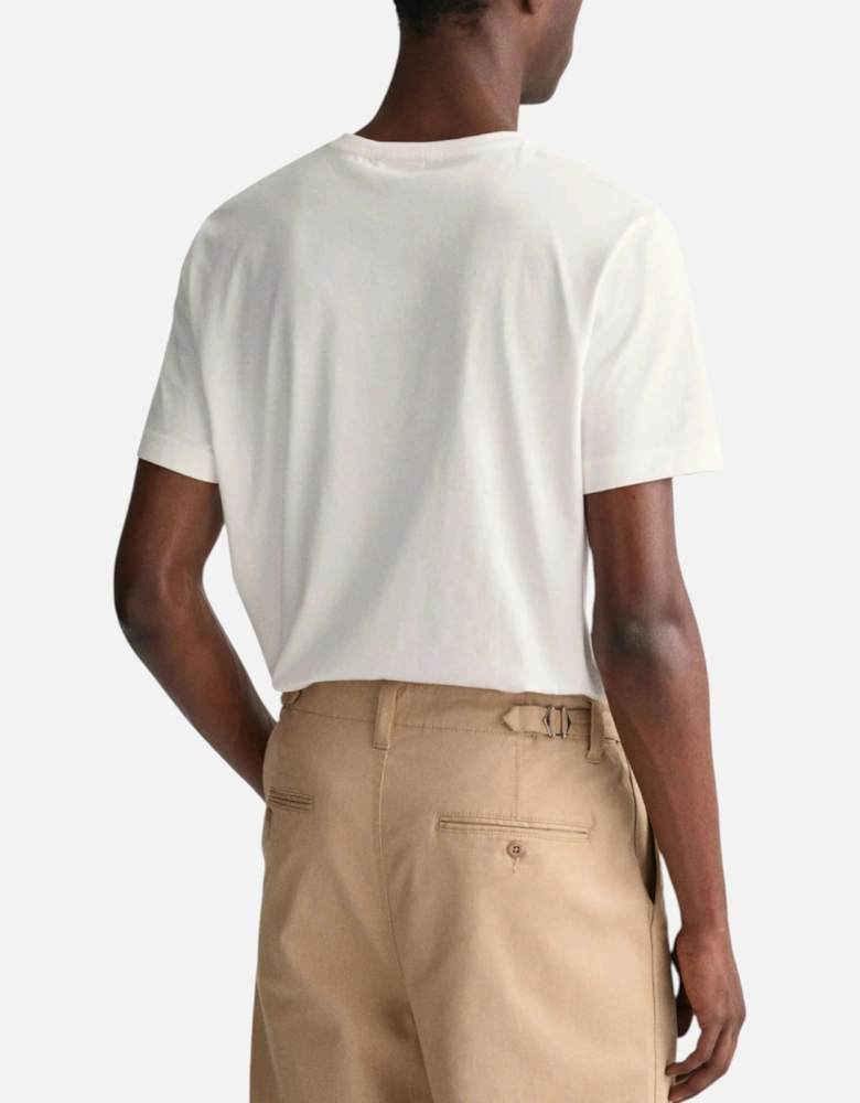 Mens T Shirts Shield Logo Crew Neck Short Sleeve Cotton Summer Casual Tee
