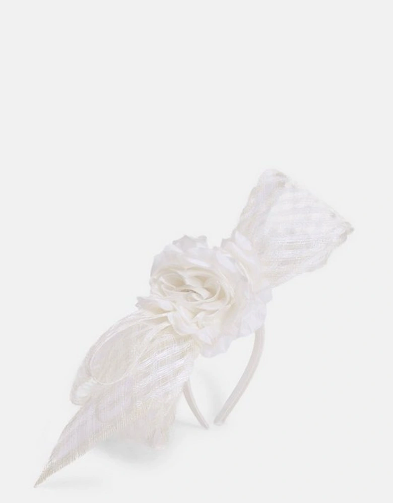 Mesh Floral Bow Headband