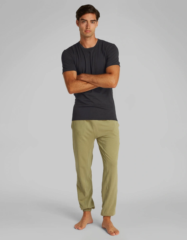 3-Pack Cotton Stretch Blend Crew Neck T-Shirts, Black