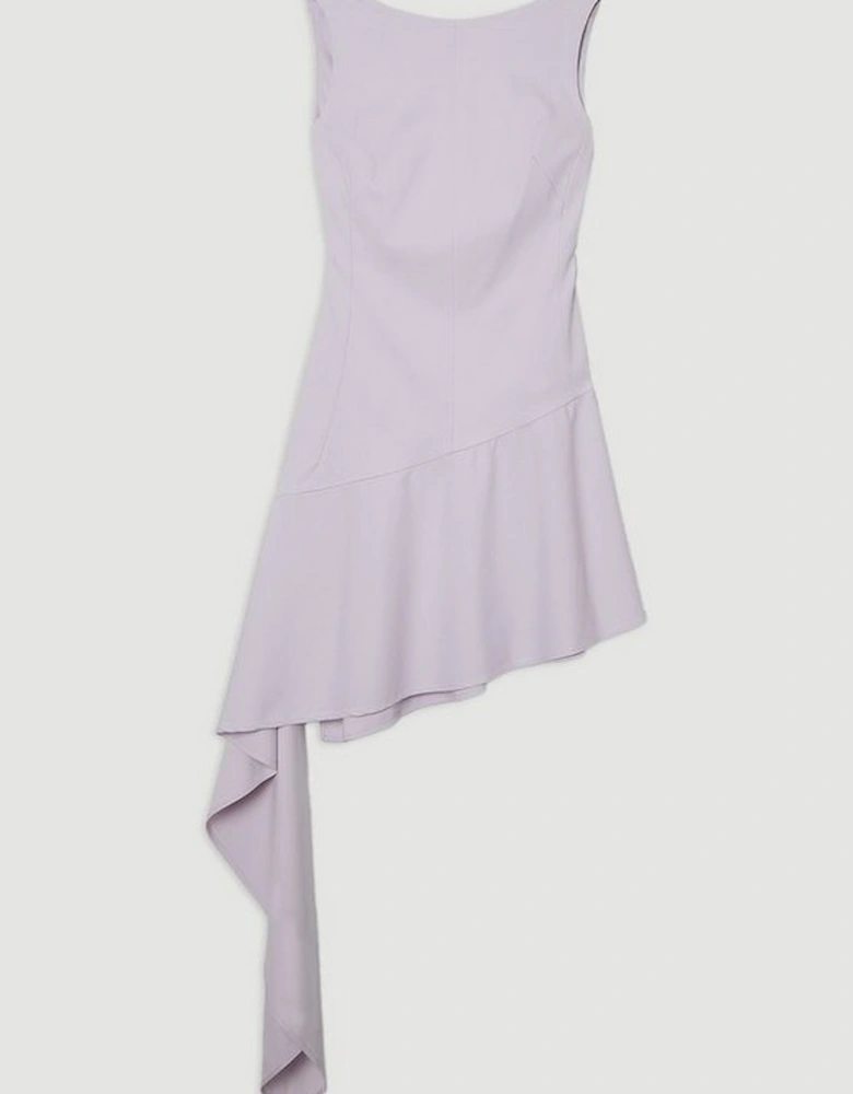 Digital Ophelia Polished Tailored Open Back Hem Detail Mini Dress
