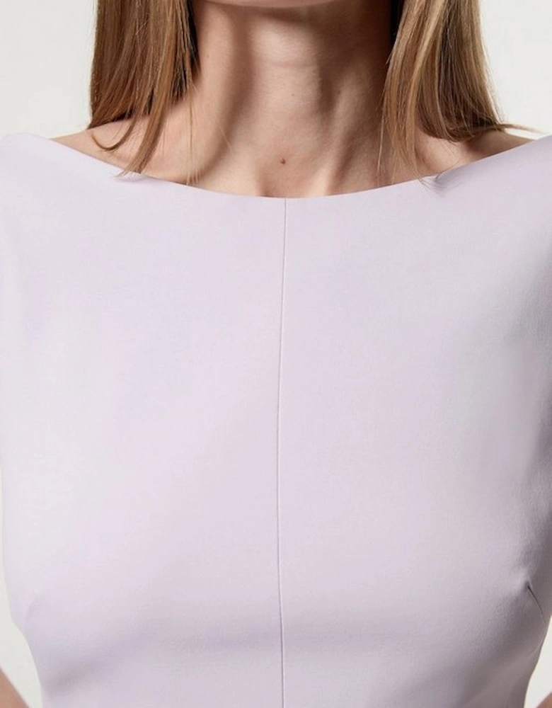 Digital Ophelia Polished Tailored Open Back Hem Detail Mini Dress