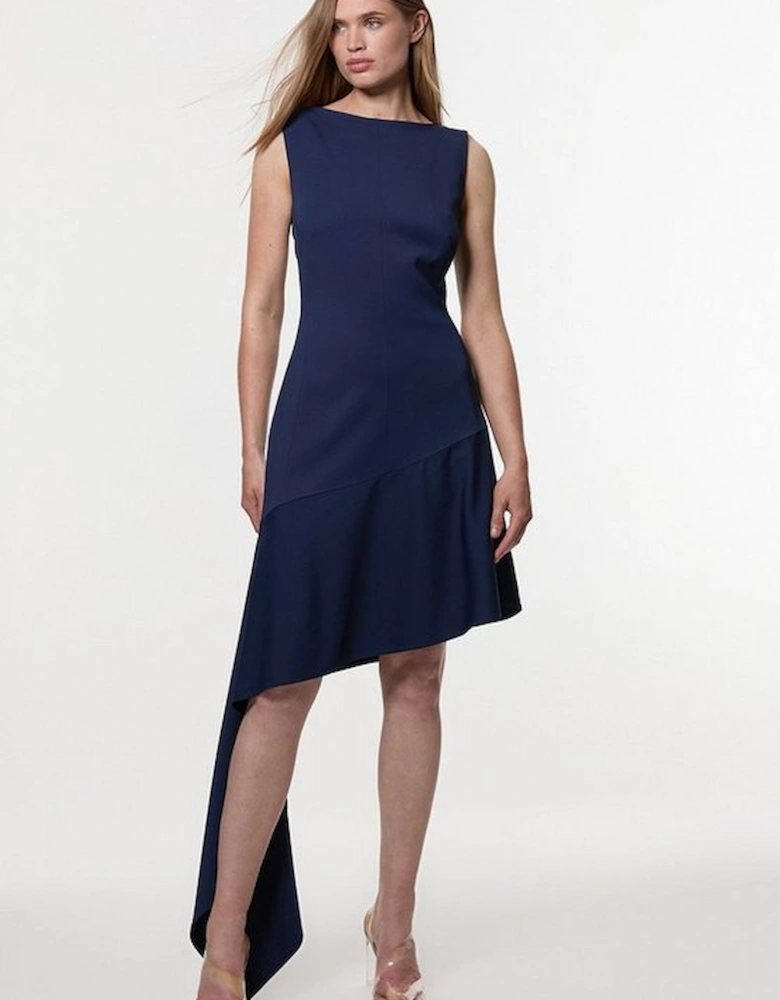 Digital Ophelia Tall Polished Tailored Open Back Hem Detail Mini Dress