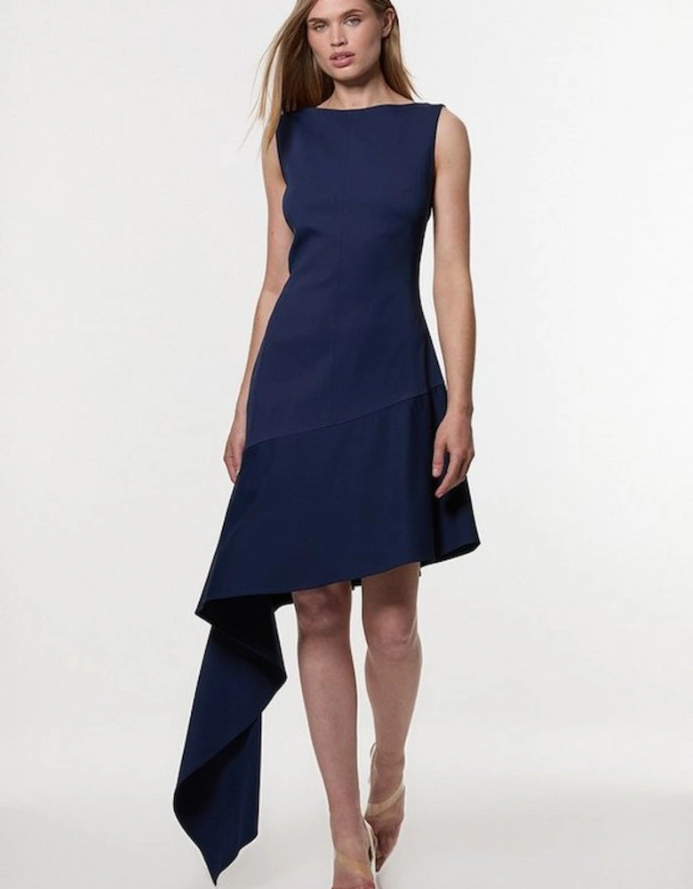 Digital Ophelia Tall Polished Tailored Open Back Hem Detail Mini Dress