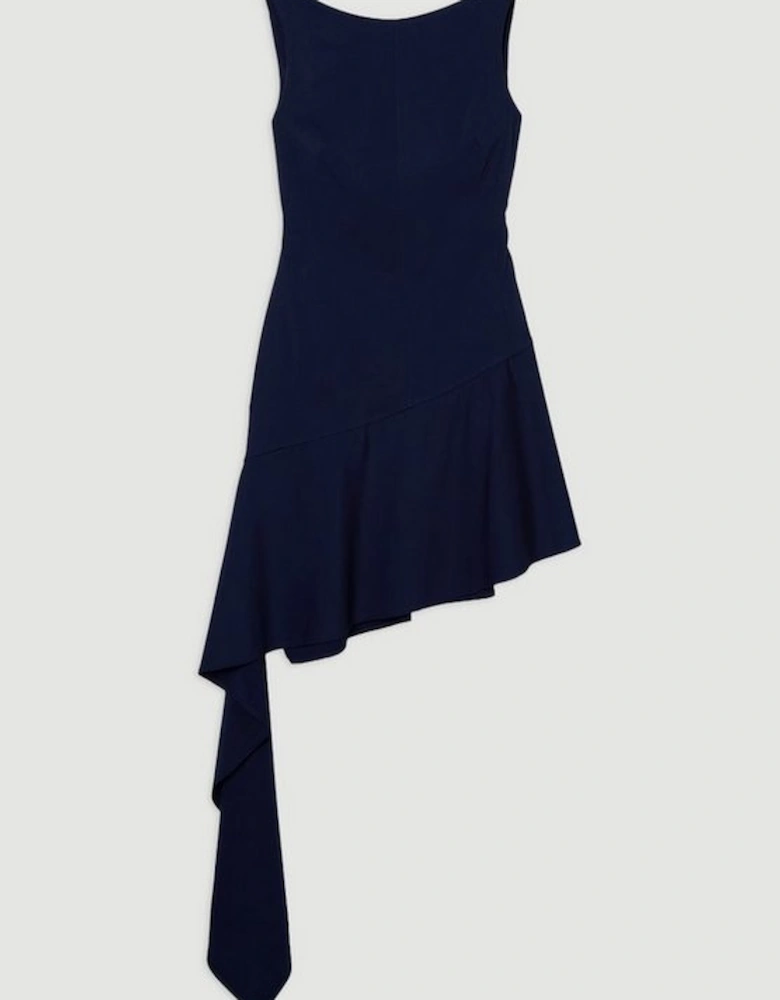 Digital Ophelia Tall Polished Tailored Open Back Hem Detail Mini Dress