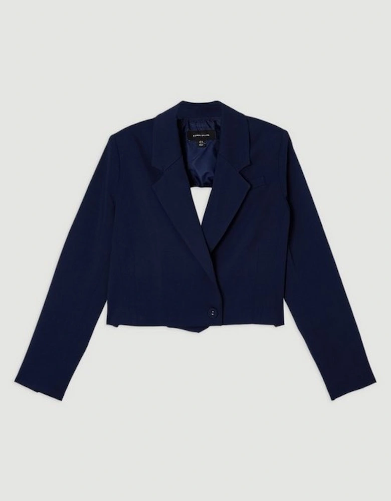 Digital Ophelia Polished Tailored Cowl Back Single Breasted Blazer