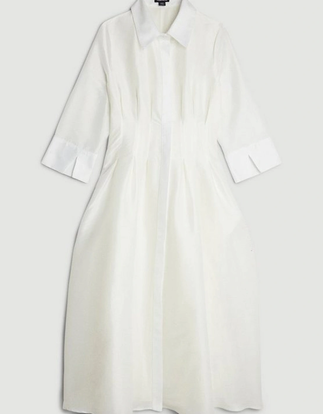 Lydia Millen Petite Tailored Taffeta Darted Waist Midi Dress