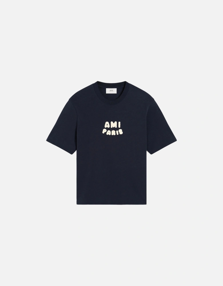 Embroidered Logo T-Shirt in Navy