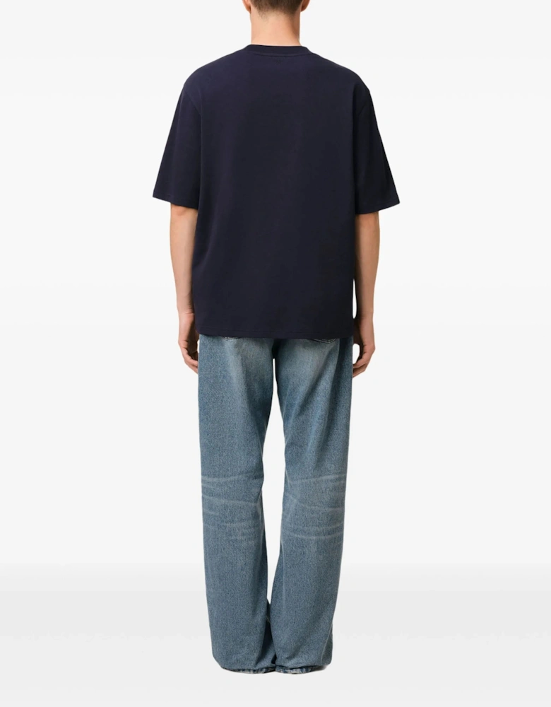 Embroidered Logo T-Shirt in Navy