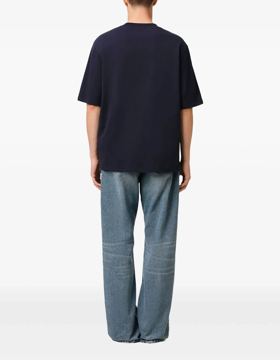 Embroidered Logo T-Shirt in Navy