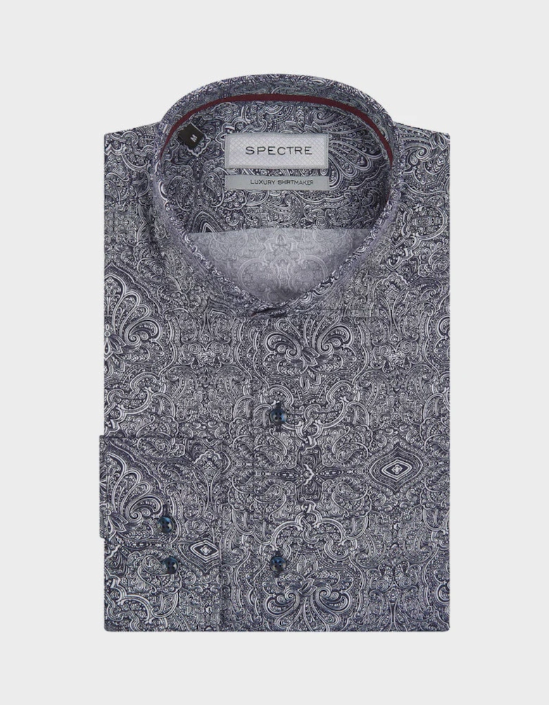 Gene Luxury Shirt - Navy/White