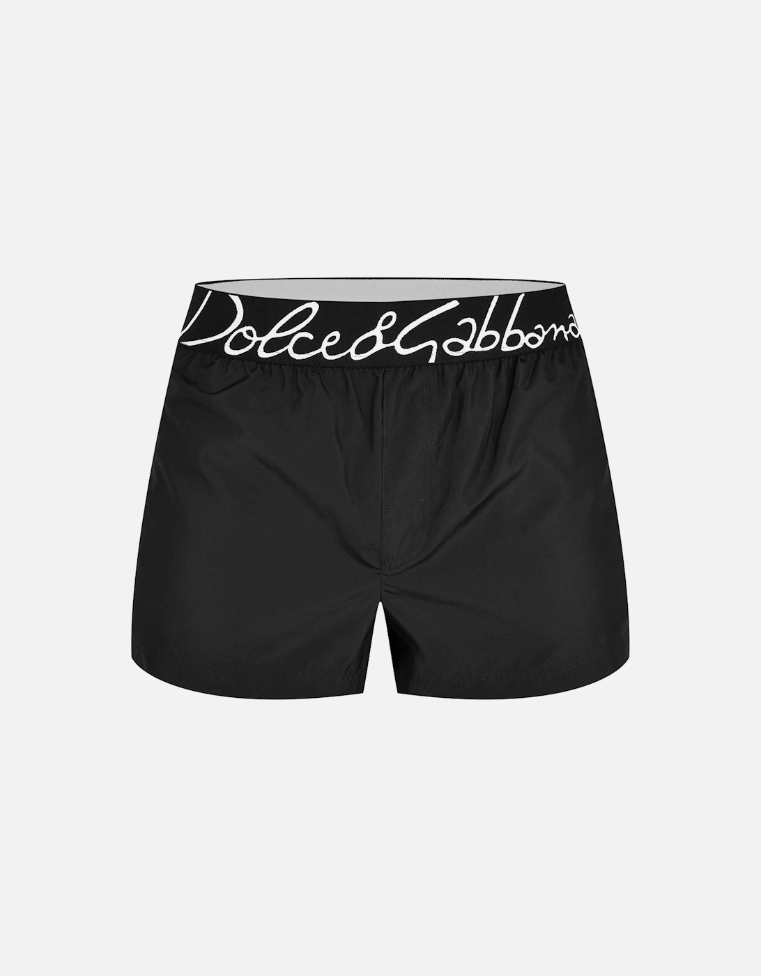 Script Logo Swim Shorts in Black, 3 of 2