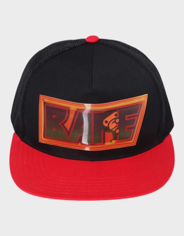 Lenticular Emblem Mesh Cap Black