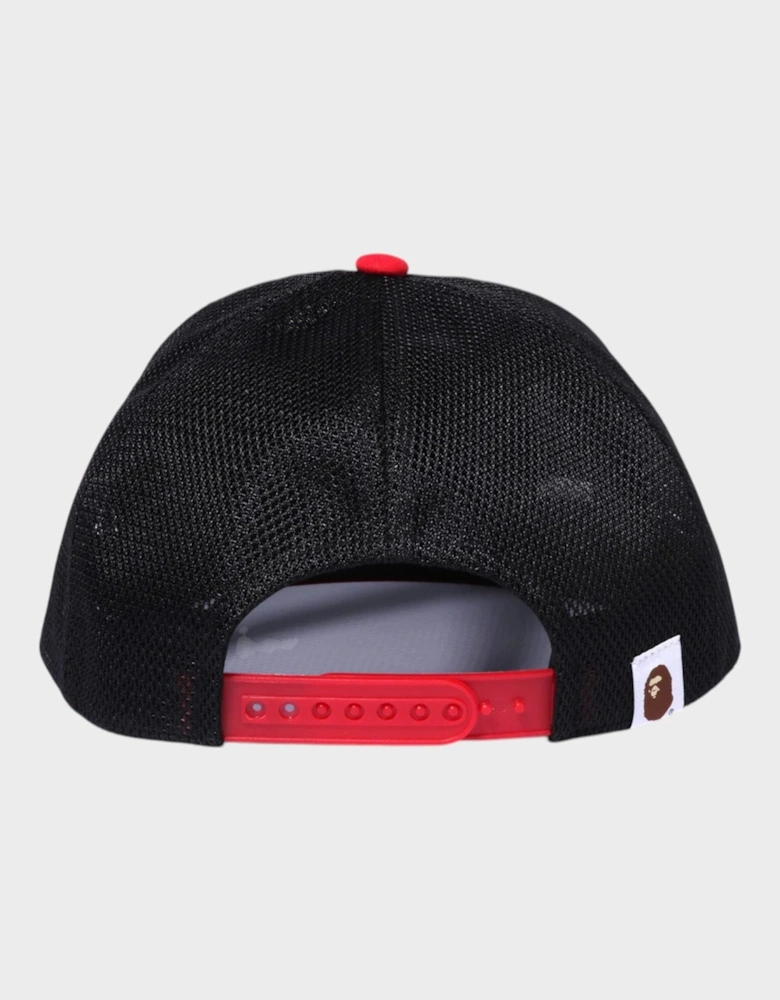 Lenticular Emblem Mesh Cap Black