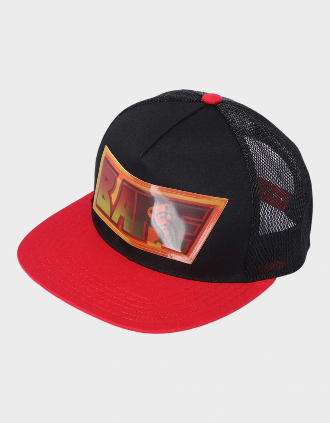 BAPE Men's Bape Lenticular Emblem Mesh Cap Black - Red