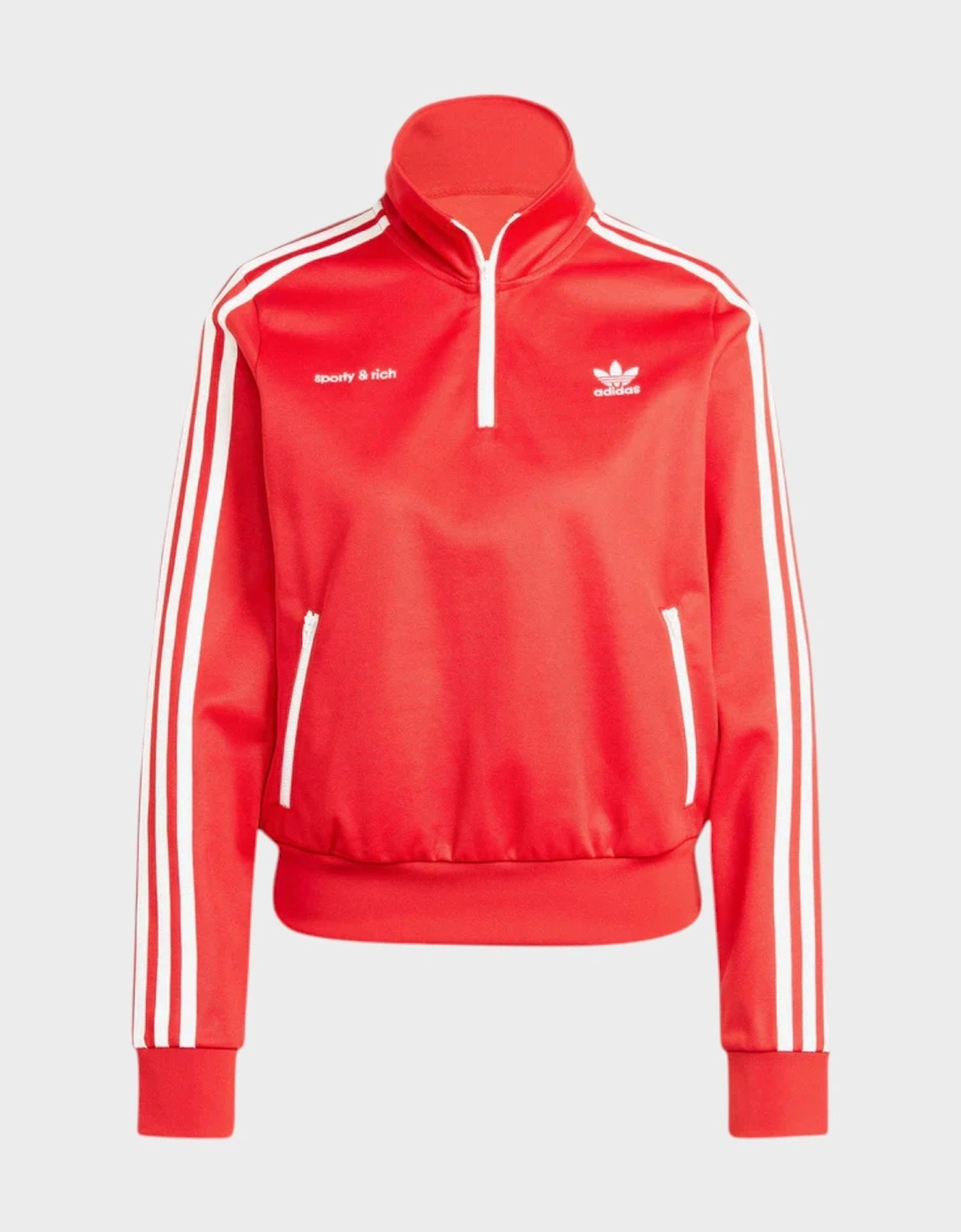 Adidas Women's Red X Sporty & Rich Track Quarter Zip - Size: 10/8