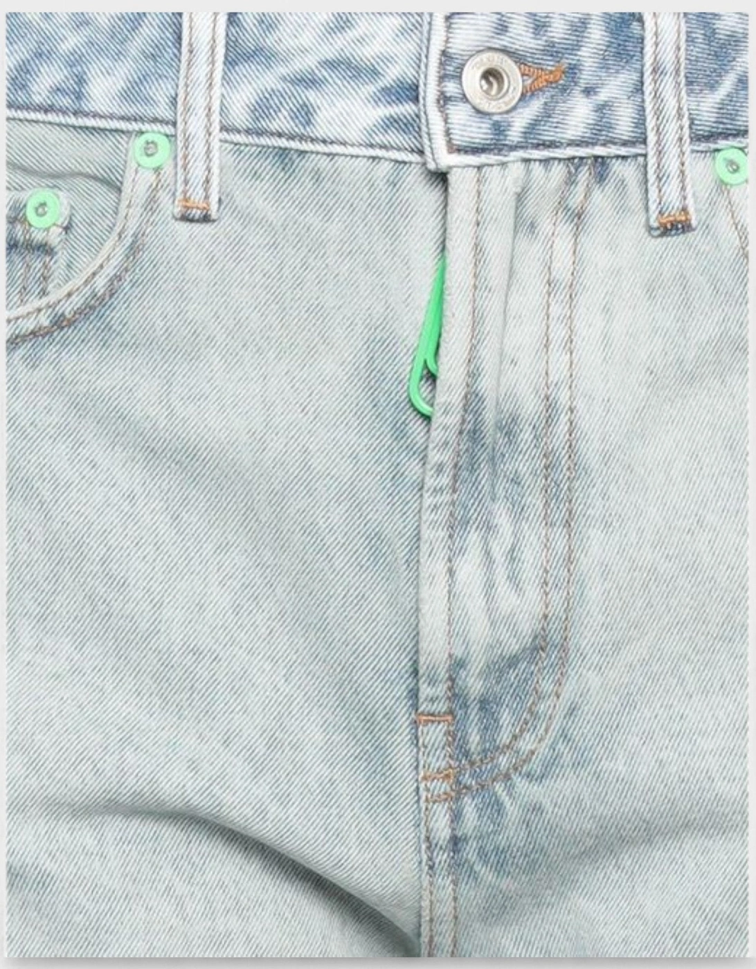 Marbled Denim Shorts