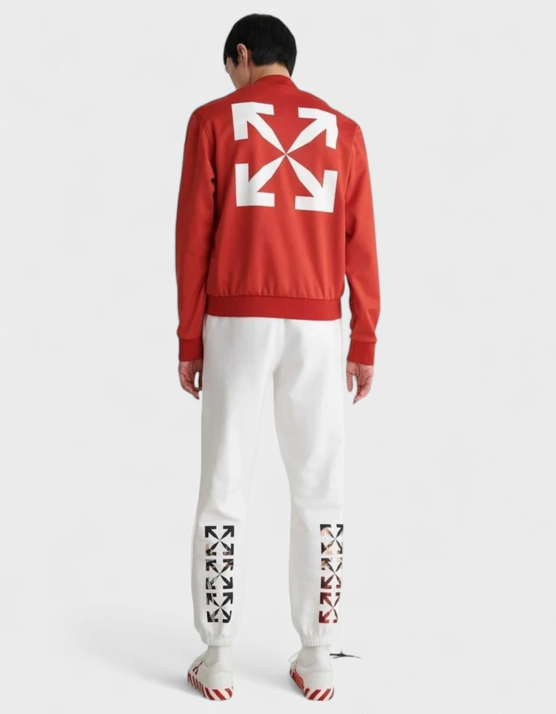 Arrow Pattern Printing Baseball Collar Jacket
