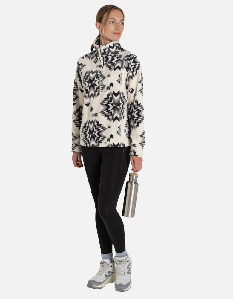 Womens/Ladies Lago Calico Half Zip Fleece Top