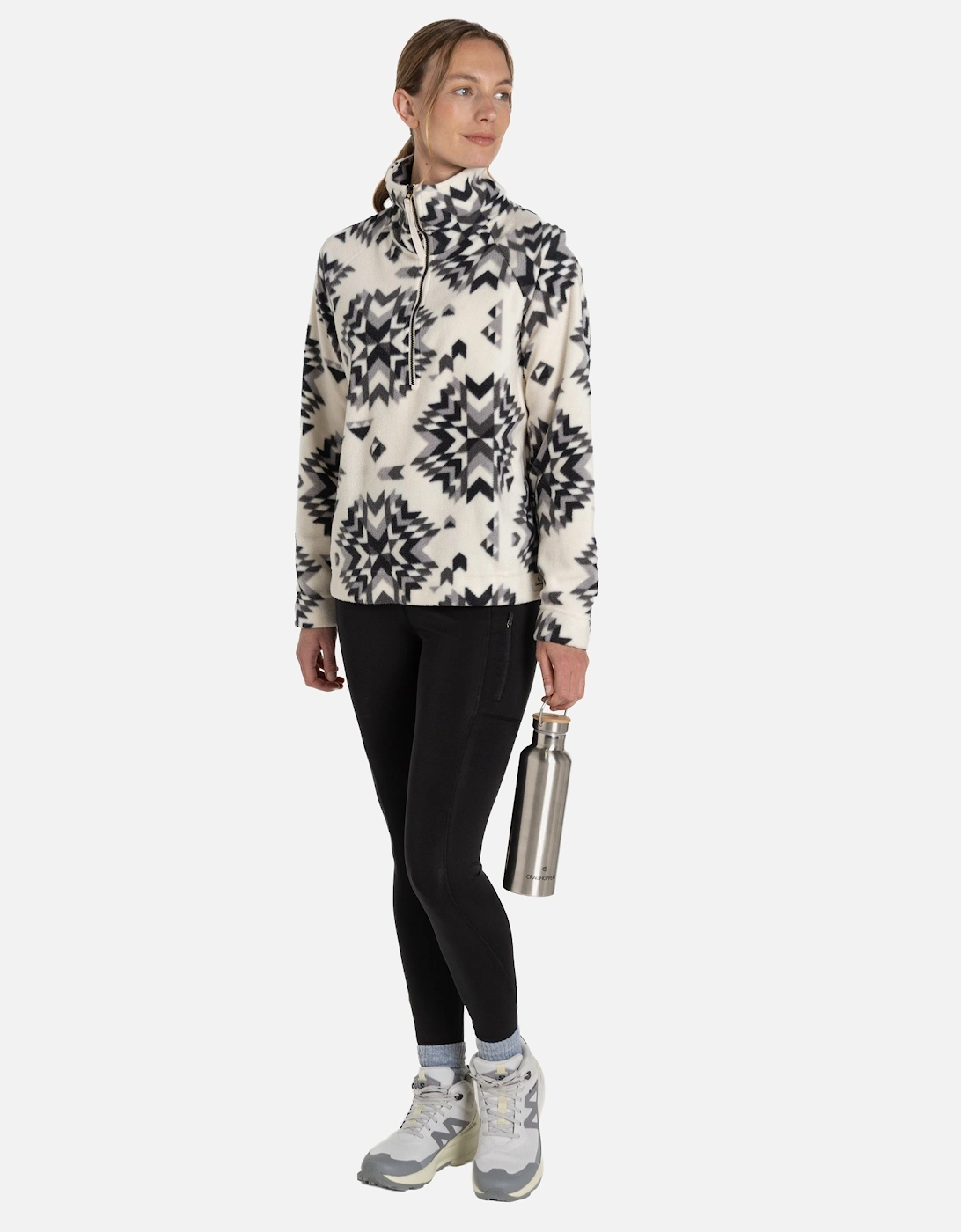 Womens/Ladies Lago Calico Half Zip Fleece Top
