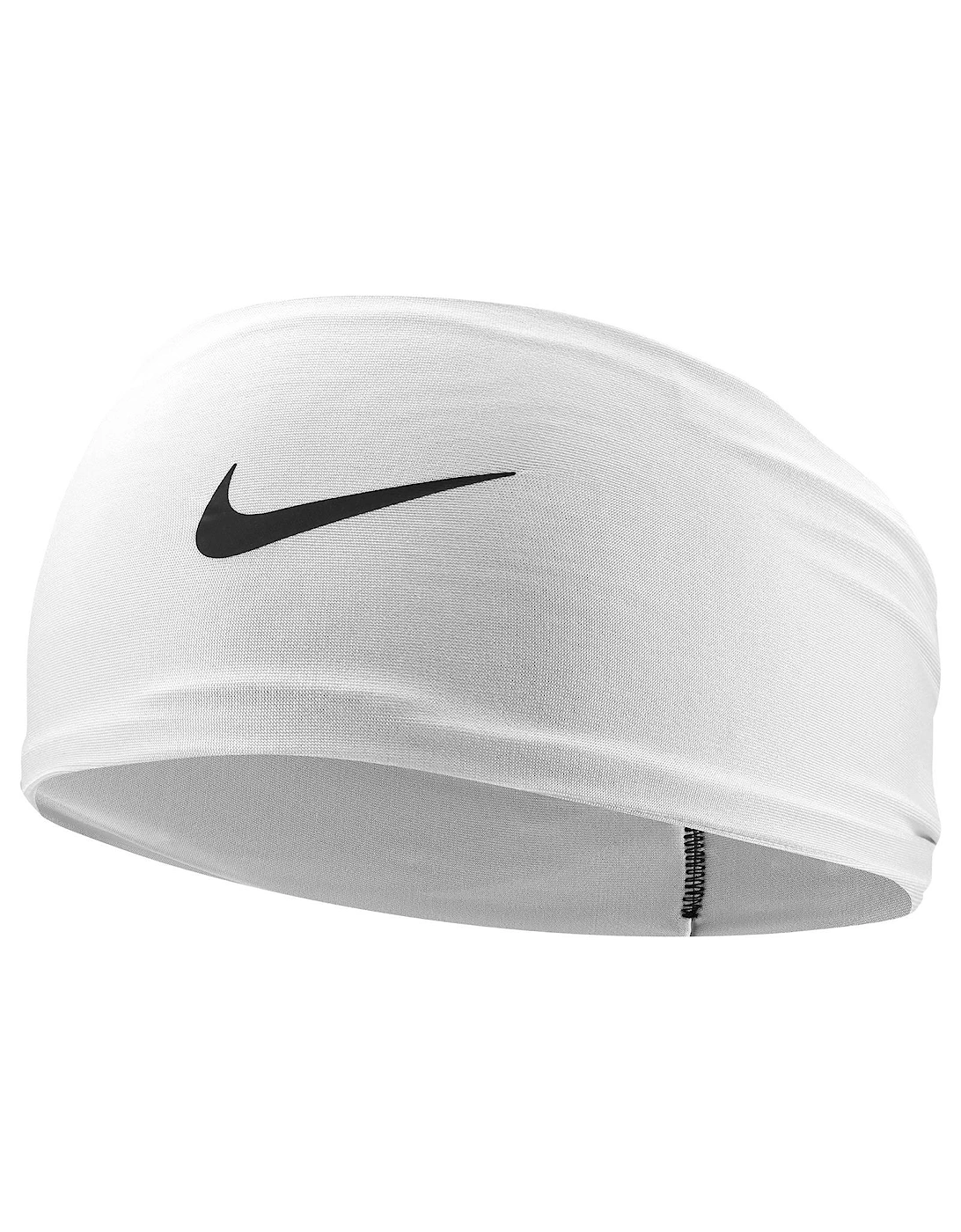 Nike Unisex White Fury Classic Wide Dri-Fit Headband - Size: One Size