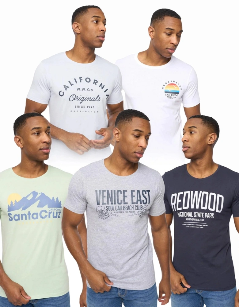 Mens Sumertons Assorted Designs T-Shirt (Pack of 5)