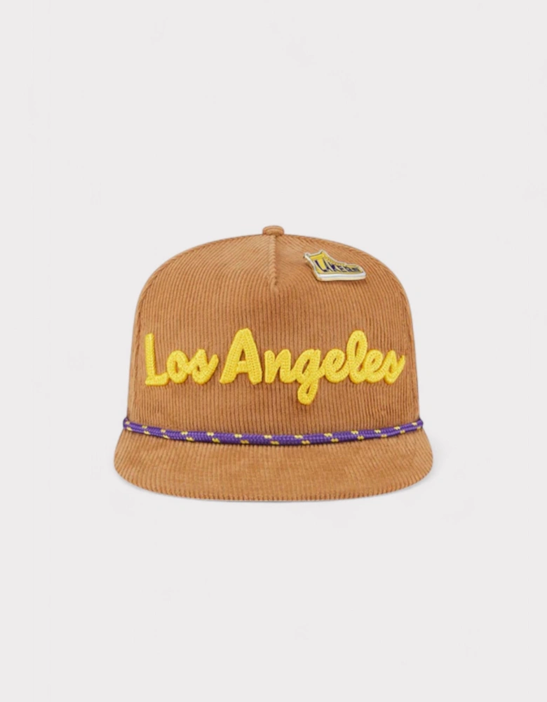 La Lakers Cord Cap Brown
