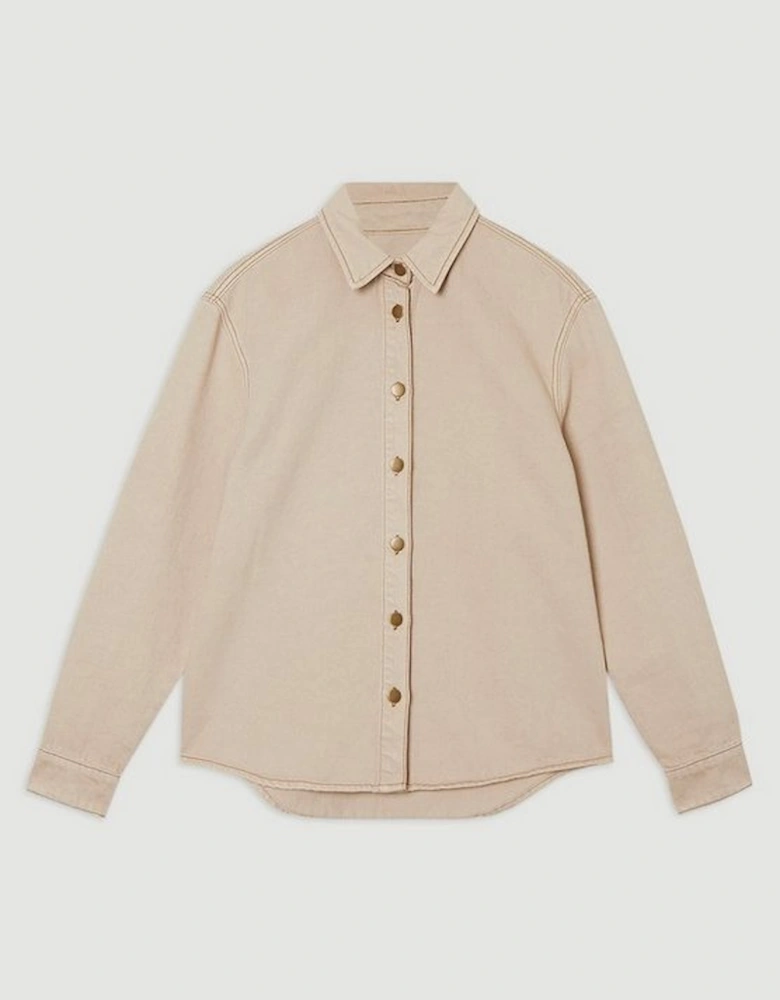 Coloured Denim Button Jacket