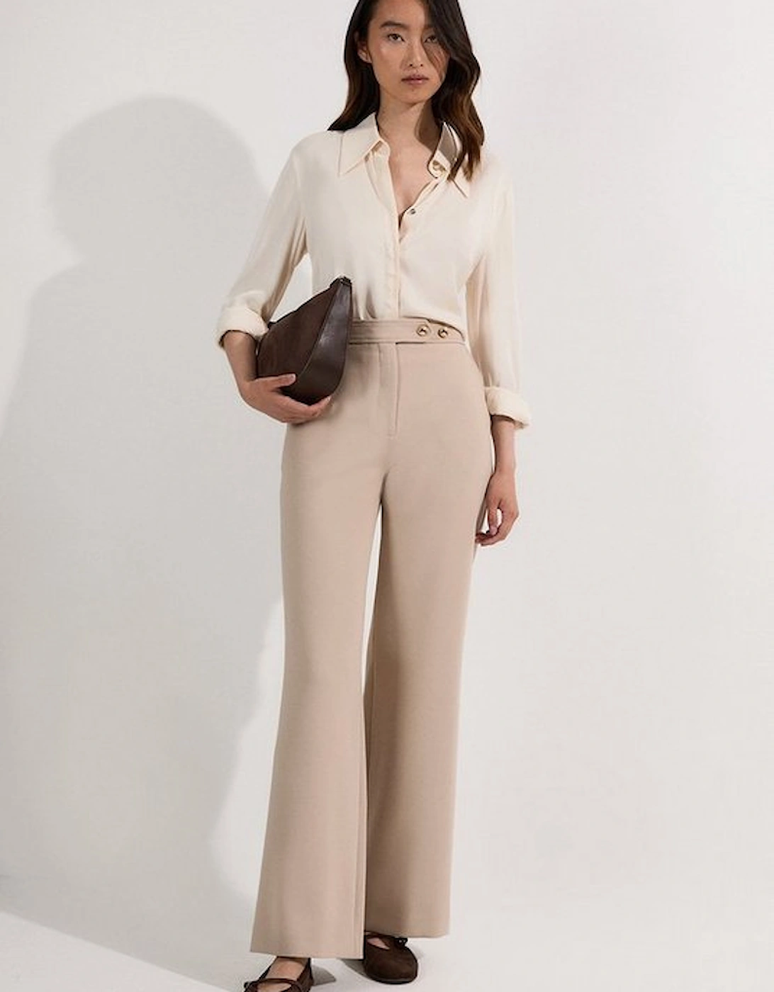 Compact Stretch Tailored Kick Flare Trouser, 4 of 3