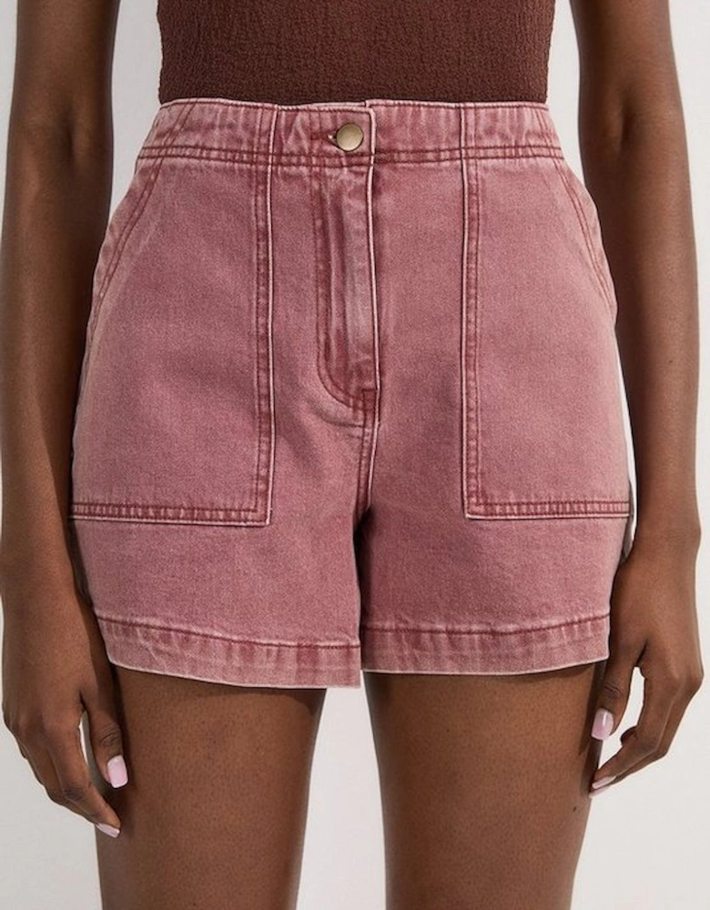 Coloured Denim Tailored Short